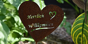 Schild Willkommen